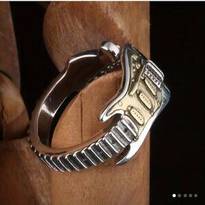 Boho Rocker Guitar Spoon Ring #841